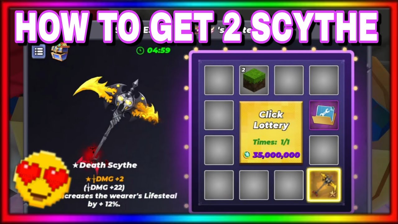 How To Get 2 Scythe Lottery Box In Blockman Go Skyblock