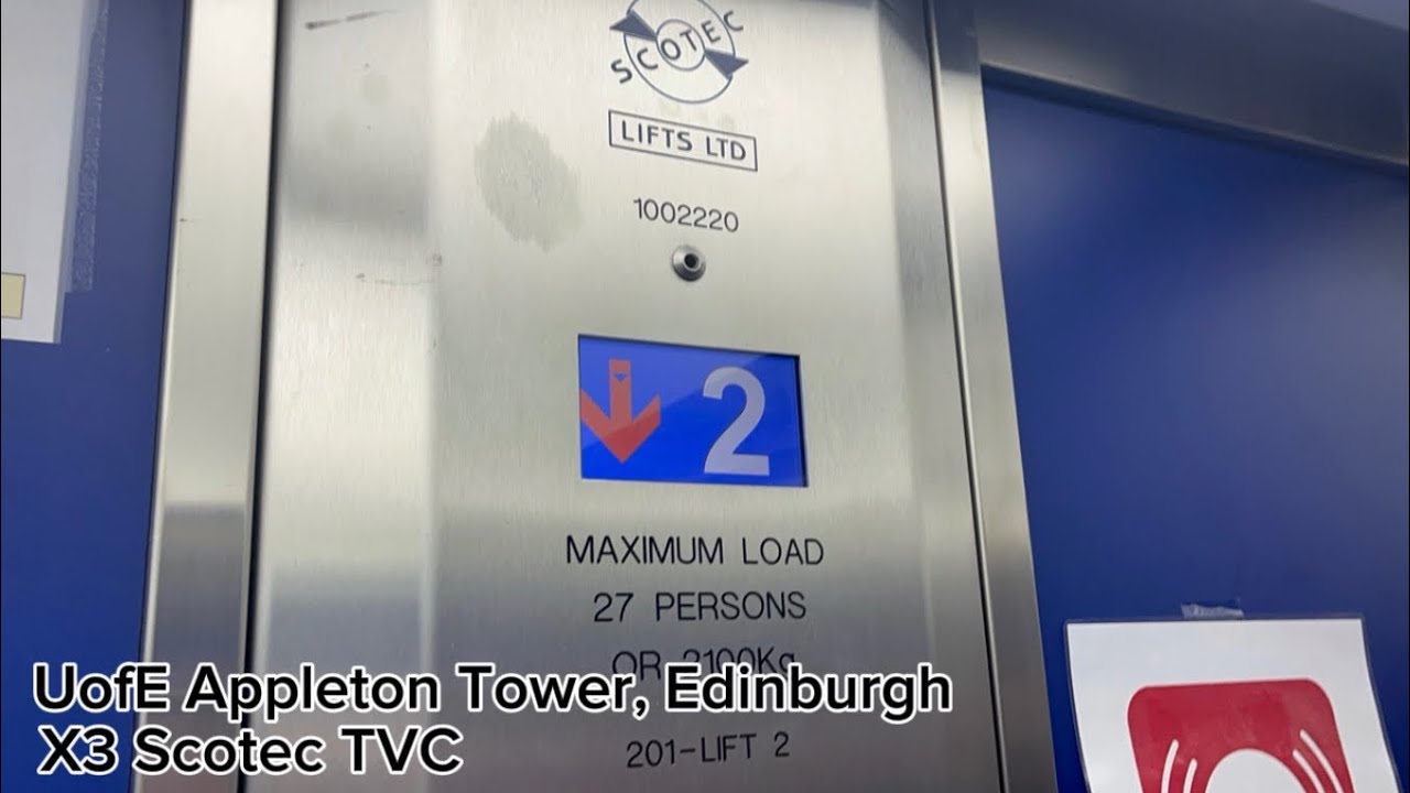 Scotec (TVC) Lifts @ UofE Appleton Tower, Edinburgh 