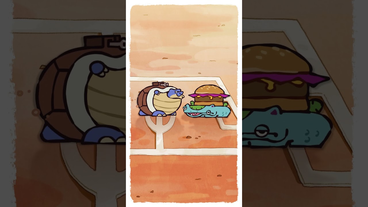 Blastoise vs Venusaur 🍔 | Pok&eacute;mon #shorts