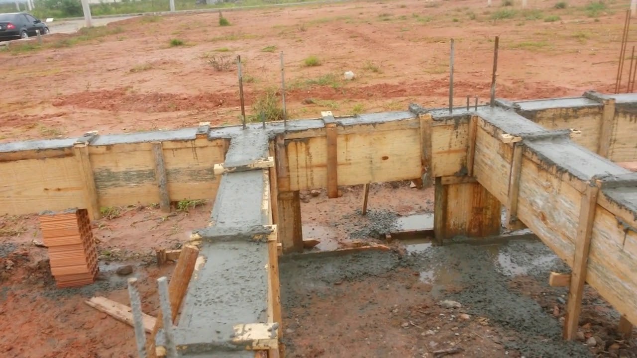 CONSTRUINDO A PR&Oacute;PRIA CASA #5 CONCRETAGEM DA VIGA BALDRAME A&Eacute;REA