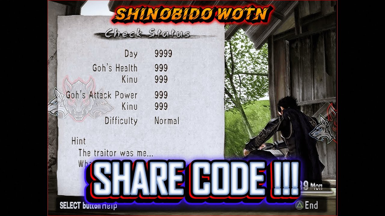 Shinobido Way of The Ninja Mod || SHARE CODE!! #shinobidowayoftheninja #sharecode #share #ps2games