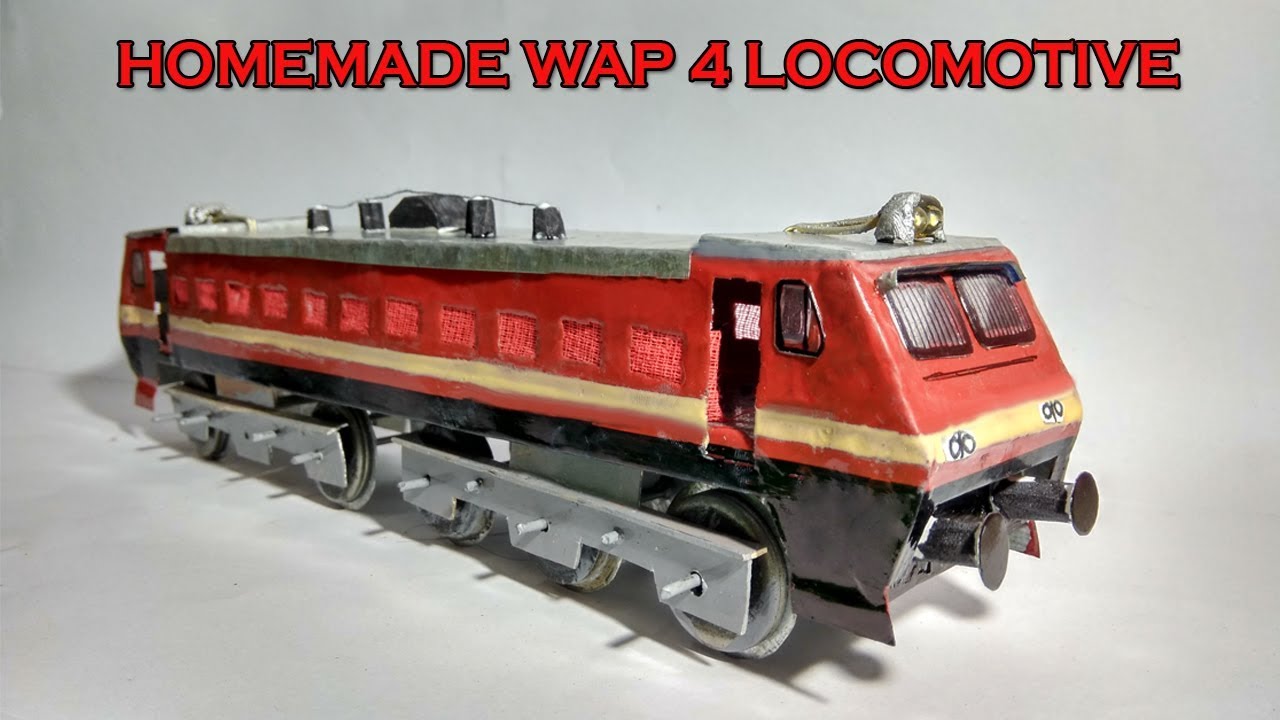 How to make a electric train engine at home | using dc motor | wap 4 locomotive |