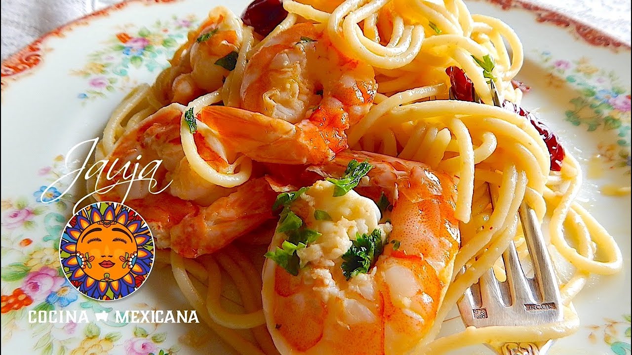 Espagueti con Camarones