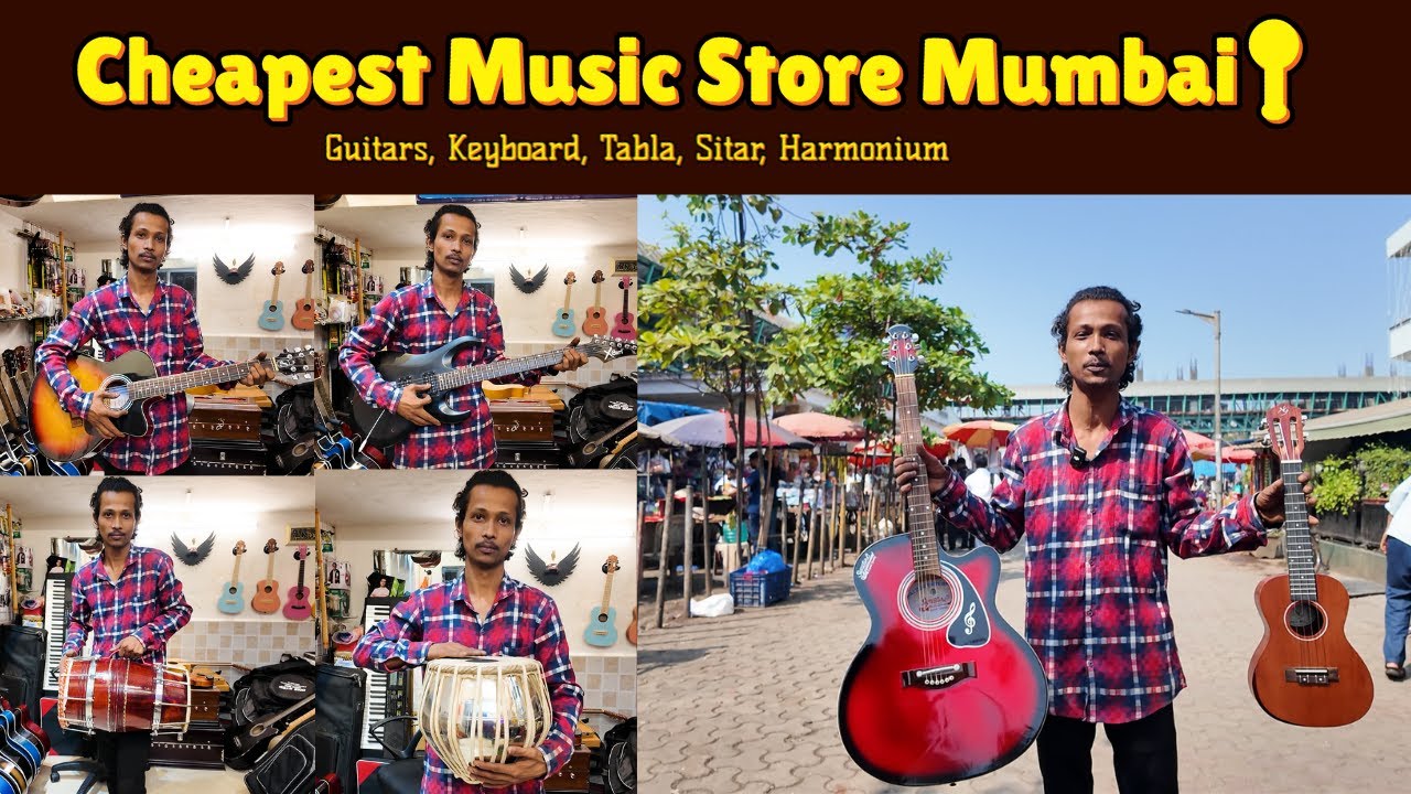 Cheapest Musical Instruments Market Mira Road Mumbai 🎶| Guitars, Keyboard, Tabla, Sitar, Harmonium❤️