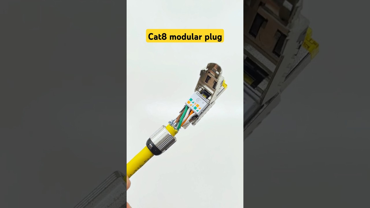 How to terminate a Cat8 field termination with the Cat8 cable #rj45 connector #tutorial #diy#cabling
