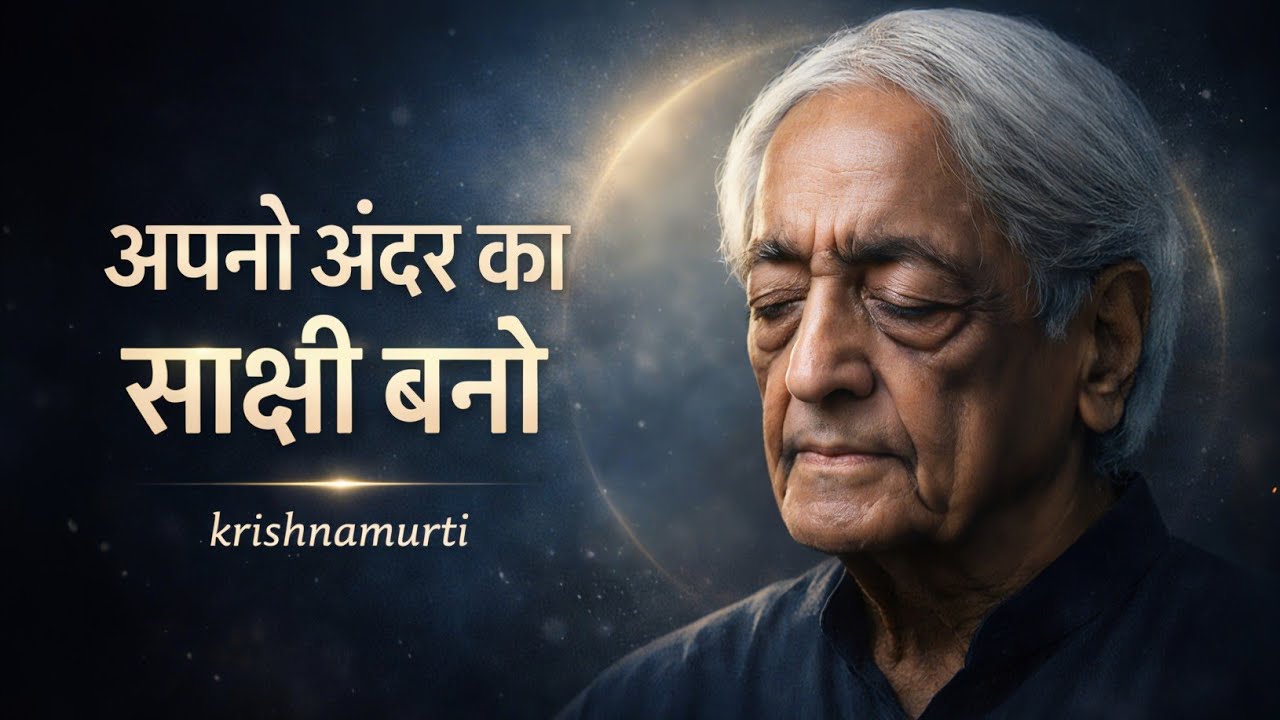 अपने अंदर का साक्षी बनो | कृष्णमूर्ति का सबसे गहरा सत्य | जीवन बदल देने वाला ज्ञान