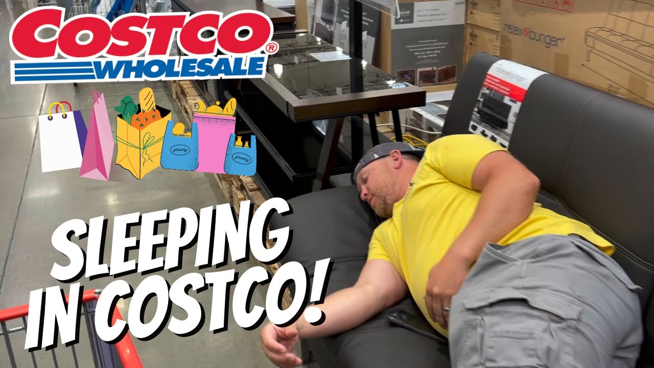 Dad Falls Asleep In Costco Waiting For Mom To Shop