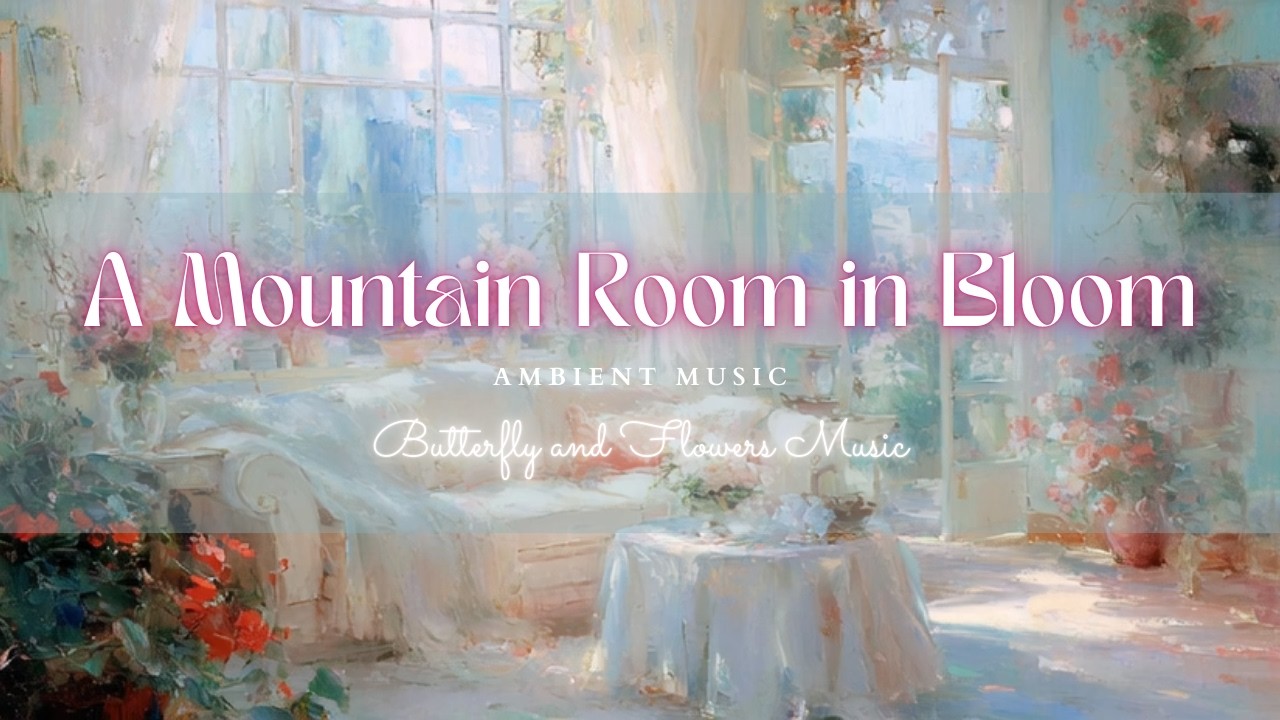 A Mountain Room in Bloom—3 Hours, Relaxing Ambient Music | Soft Light, Flowers, Peaceful Retreat 4K