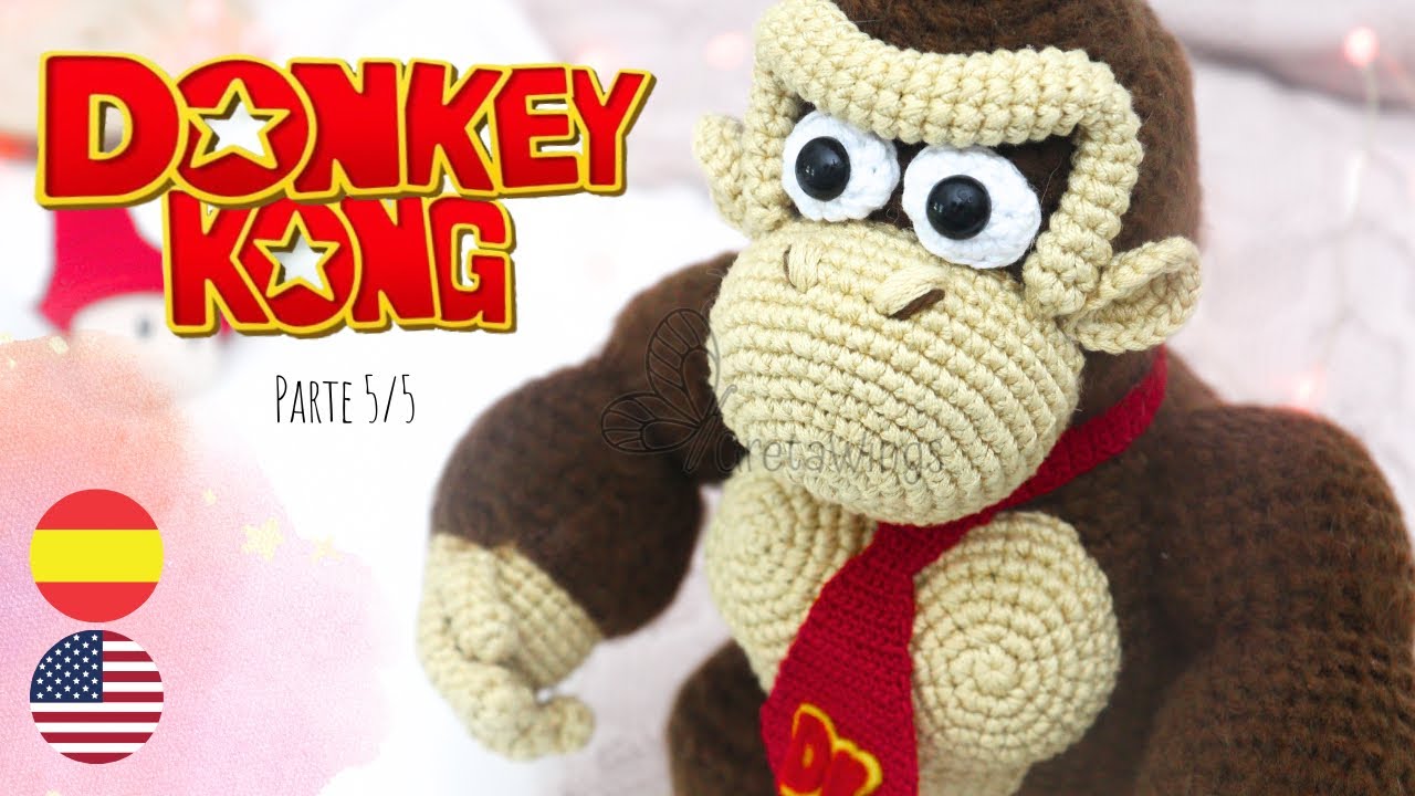 Como tejer a Donkey Kong Amigurumi | PARTE 5/5 | Subtitled 🇺🇸🇪🇸 GretaWings @GretaWings DIY