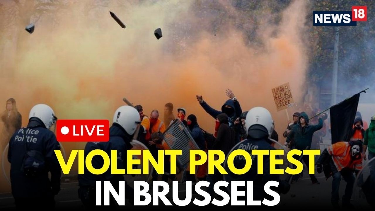 Belgium Protests LIVE | Police Fire Tear Gas at Protesters After Heavy Clashes in Brussels | N18G