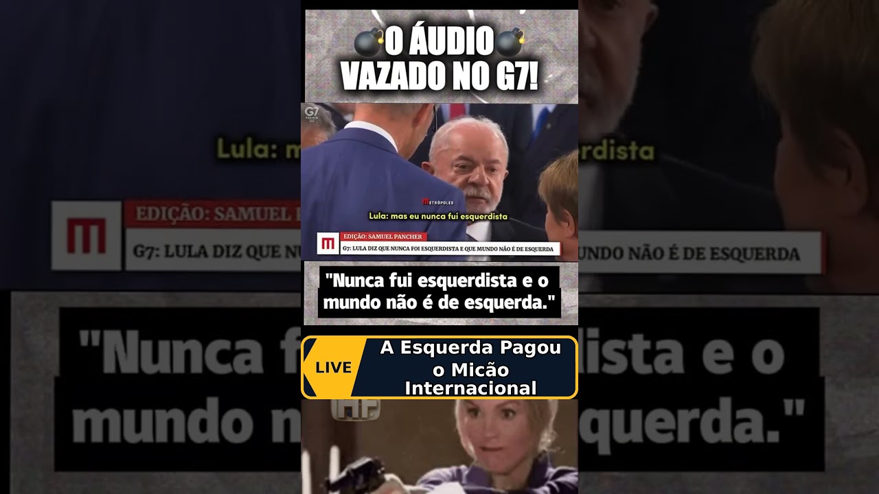 Lula diz que nunca foi de esquerda? &Aacute;udio vazado no G7 #lula #politica #brasil