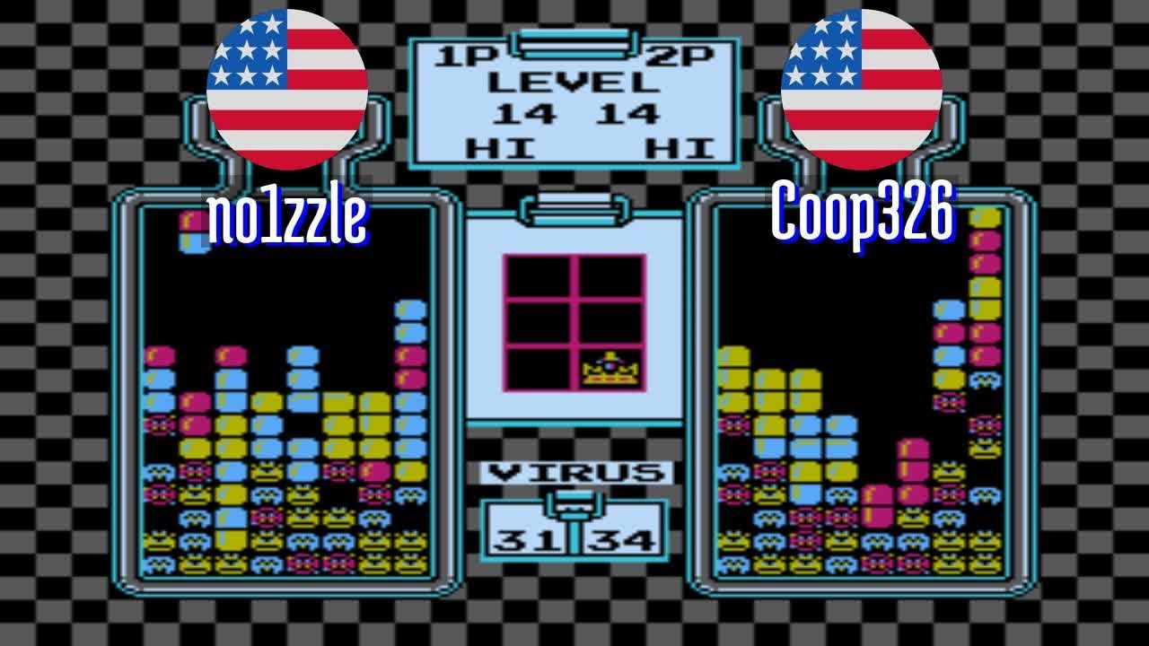FT2 @nes_drmario: no1zzle (US) vs Coop326 (US) [Dr. Mario NES Fightcade] Mar 2