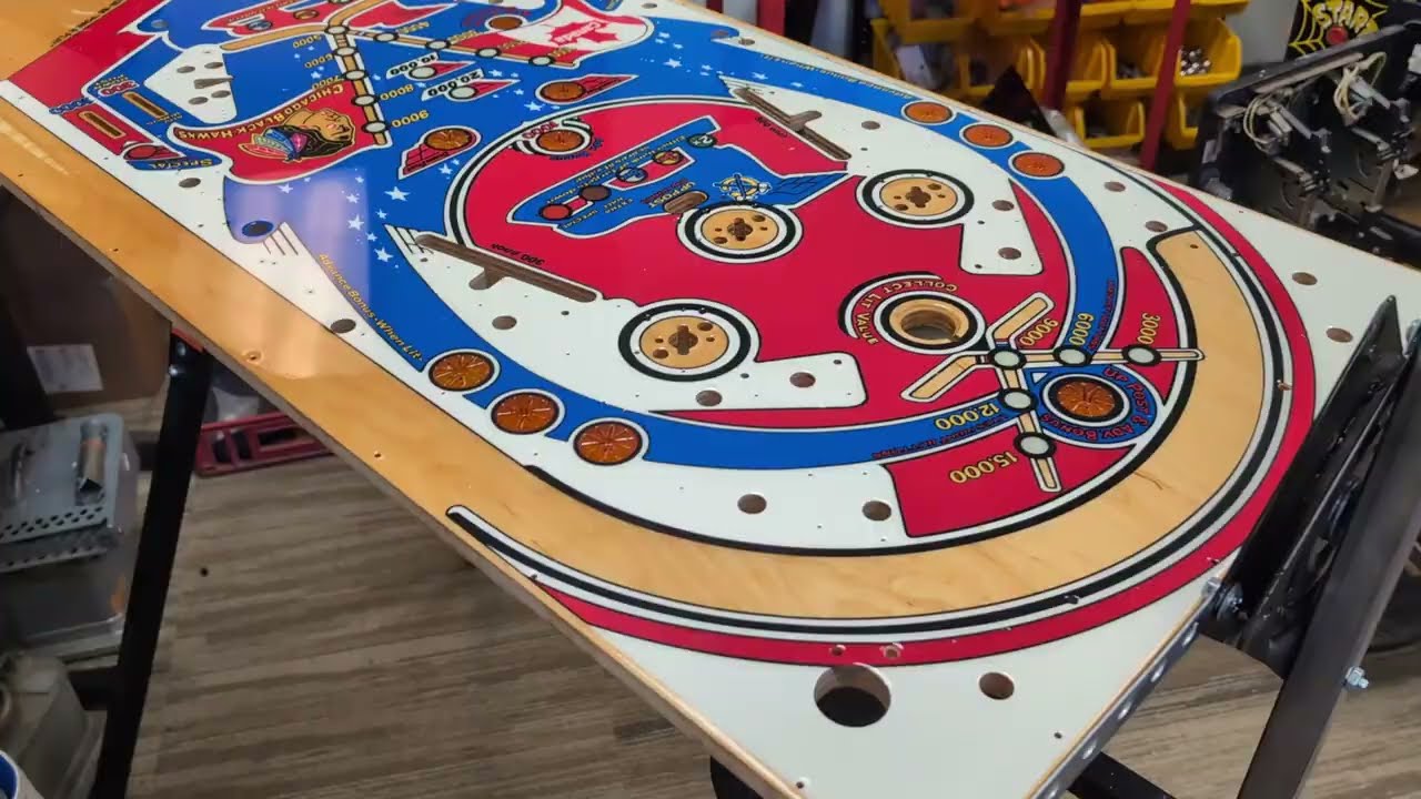 Playfield Swap on a Bobby Orr Power Play Pinball Machine
