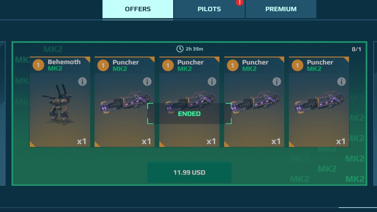 War robots🤖 Behemoth Puncher ⚡ $11.99USD (Offer #5)