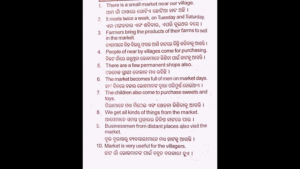 My Village Market, essay, #school