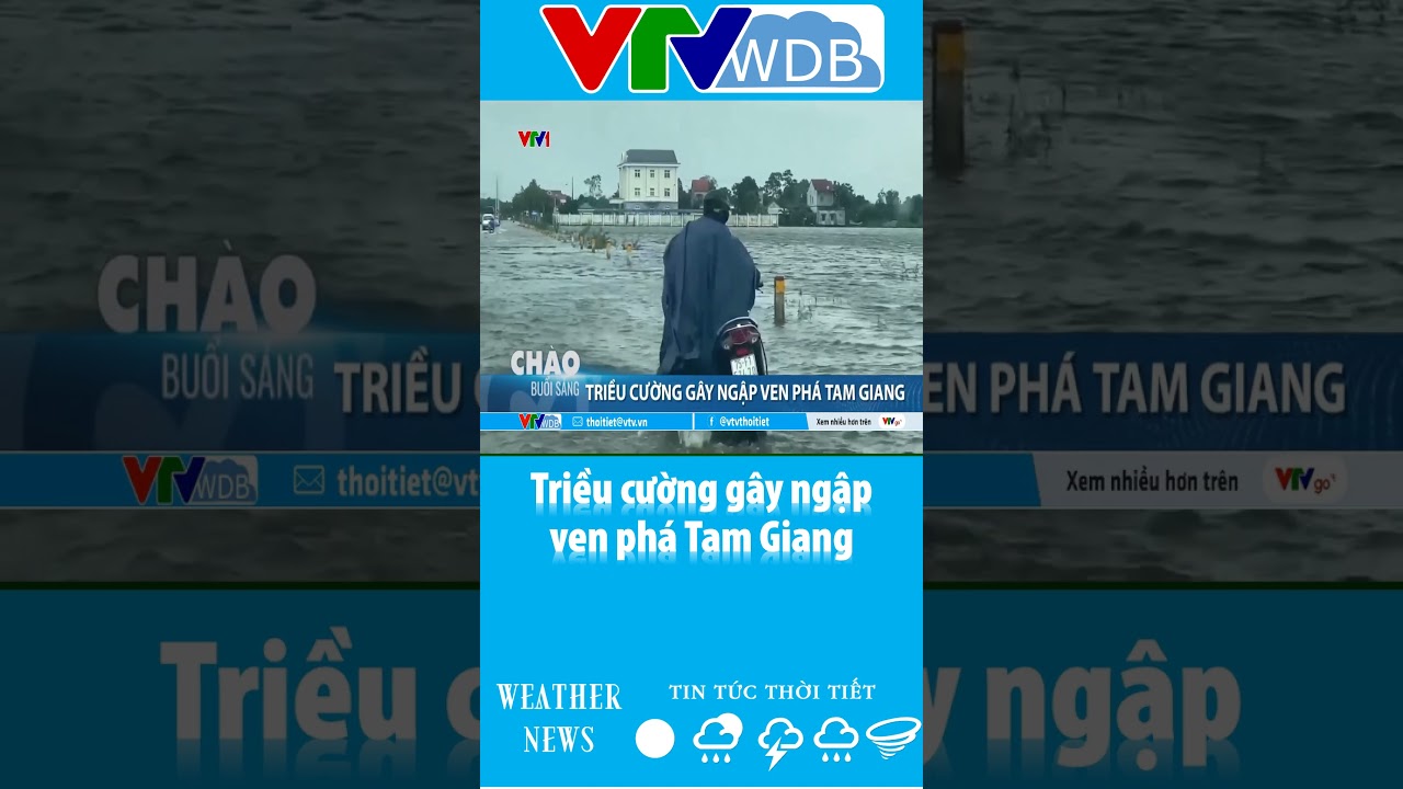 Triều cường g&acirc;y ngập ven ph&aacute; Tam Giang | VTVWDB