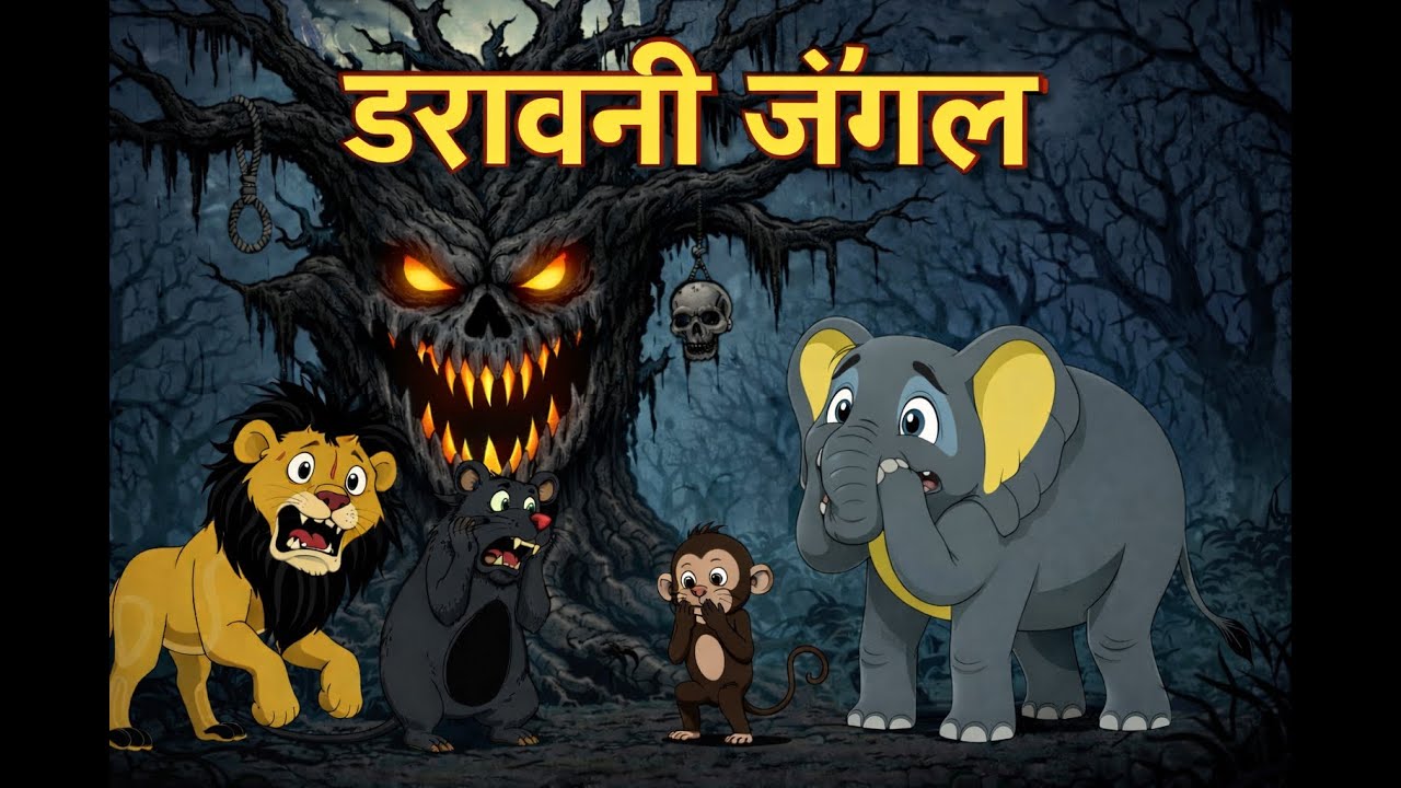 डरावनी जंगल | jungle cartoon | horror cartoon hindi |