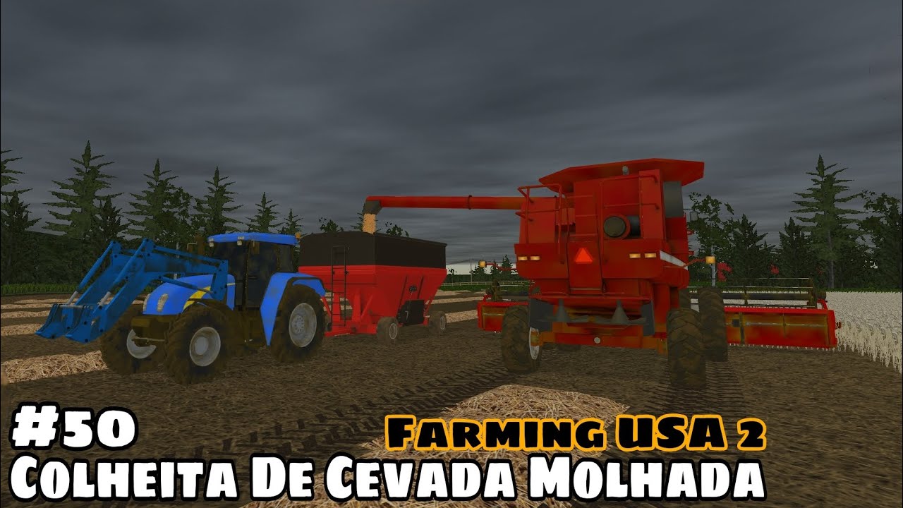 Farming USA 2 - Colhendo Cevada Debaixo da trovoada 