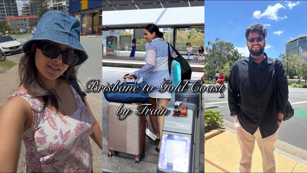 Brisbane to Gold Coast by Train 🚆 | Harbour Town Shopping Market 🛍️ | Gold Coast, Australia 🇦🇺