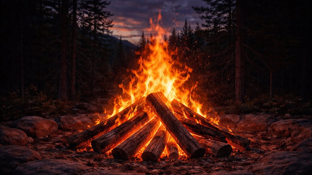 Silent Campfire (No Sound) 
