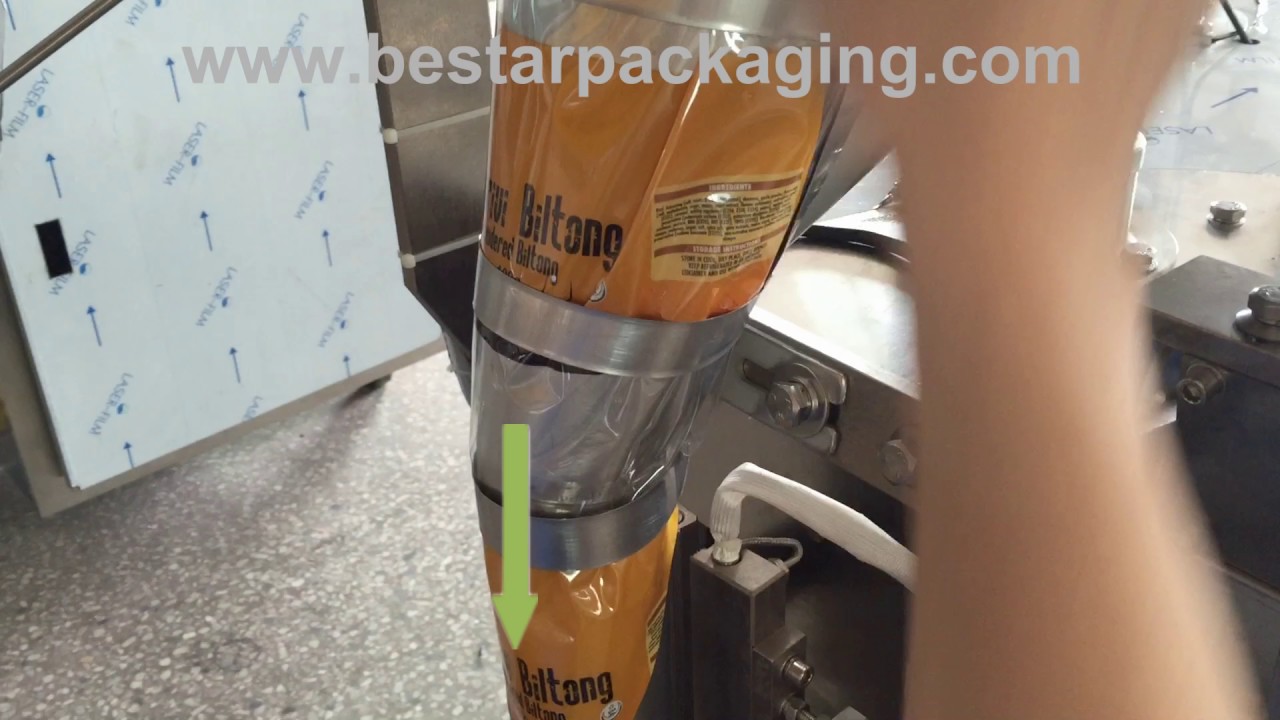 How to set up the roll film and make the pouch  on Bestar vertical packing machine VFFS machine