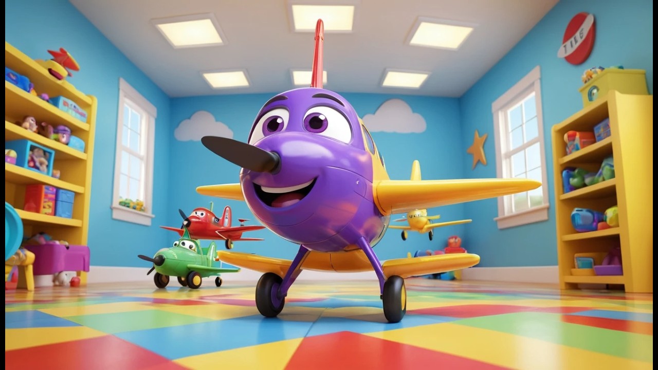 Cinco Pequeños Aviones de Juguete Zoom Zoom | Canciones de Aviones y Números para Niños