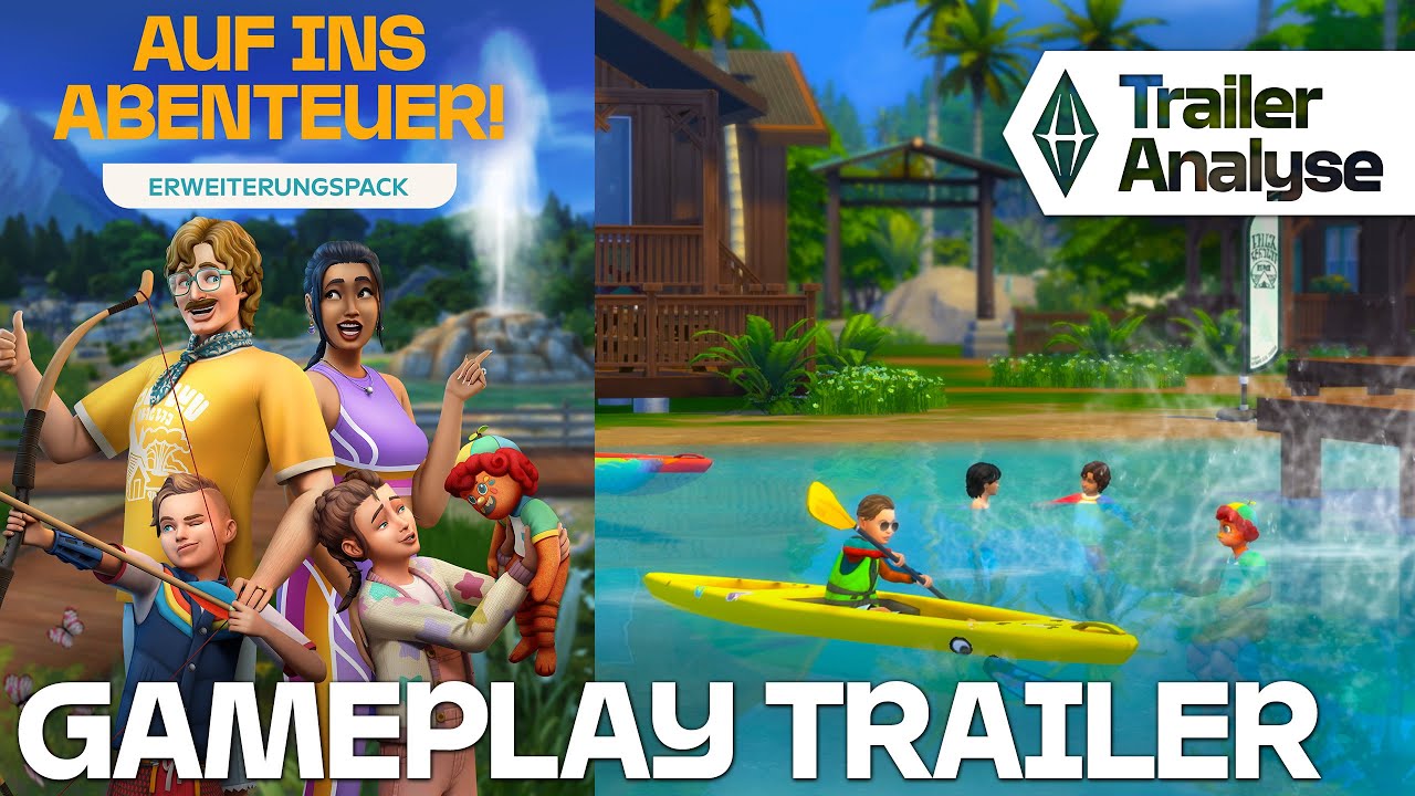 Live GAMEPLAY Trailer Analyse 🏹 AUF INS ABENTEUER Erweiterungspack f&uuml;r Die Sims 4