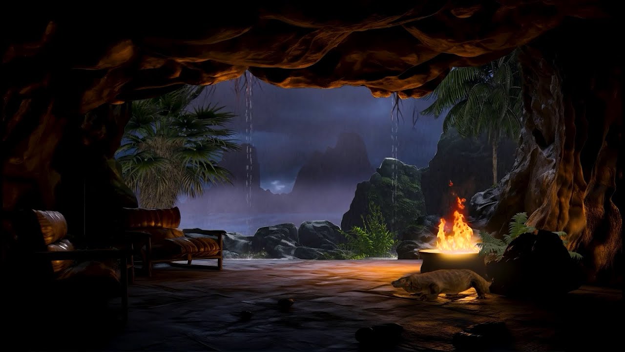 🌧️Try Surviving in a Cave for 1 Day on a Beautiful Rainy Day With Your Favorite Animals