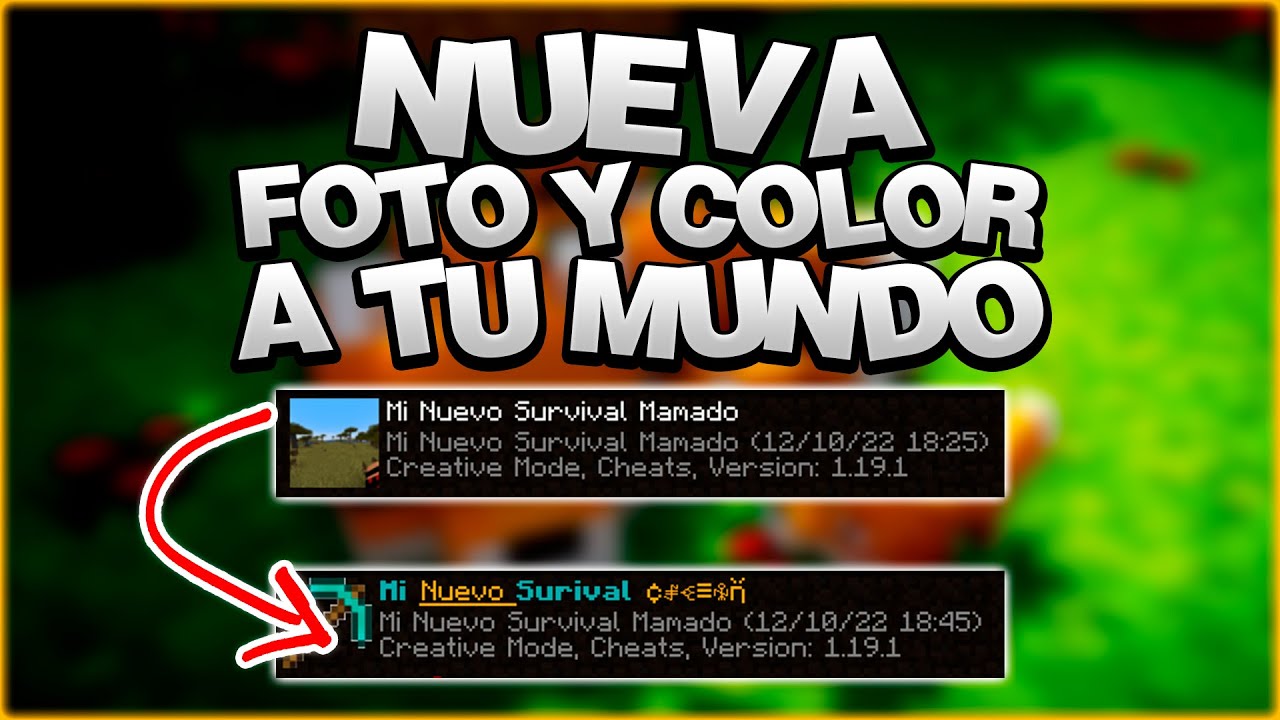 Como CAMBIAR el ICONO y COLOR de TUS MUNDOS de MINECRAFT - Tutorial Minecraft 1.20.1 y anteriores