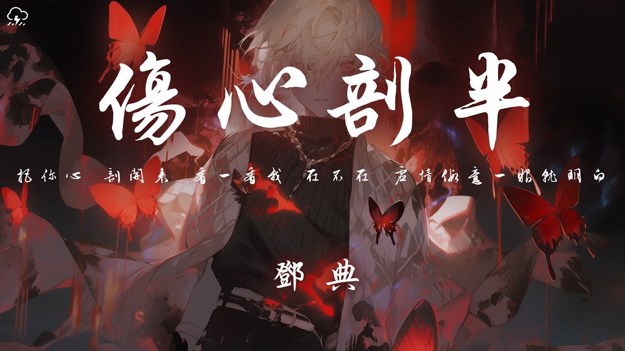 鄧典 - 傷心剖半 「把你心 剖開來 看一看我 在不在 虛情假意一眼就明白」【動態歌詞/PinyinLyrics】♪