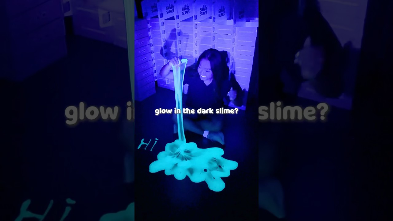 Making Slime GLOW IN THE DARK 🔦