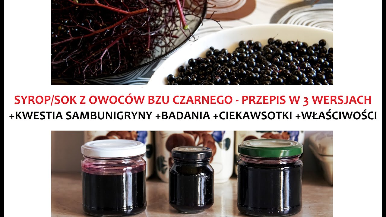 Sok/Syrop z owoc&oacute;w Bzu Czarnego - Przepis 3 metodami, ZŻ59.