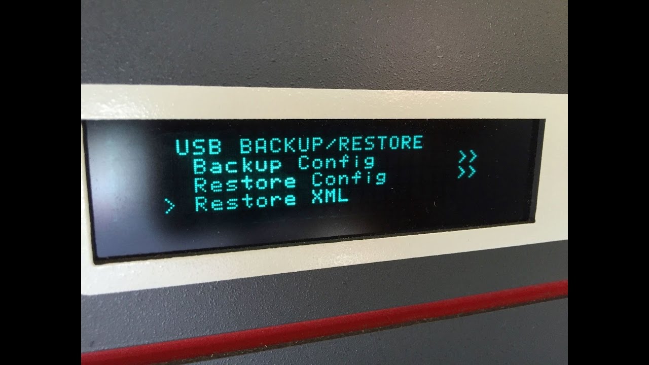Restore XML- Offline Configuration of Event Master