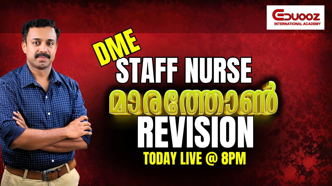 DME Staff Nurse Marathon | LIVE Exam Preparation | Eduooz Academy 🏥📚