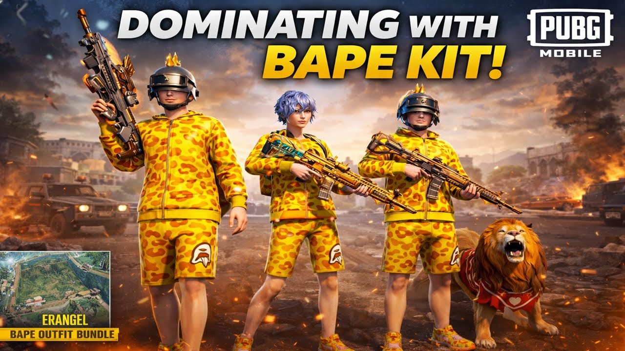 BAPE Outfit + Crazy Kills 😱 | PUBG Mobile Erangel Gameplay 🔥