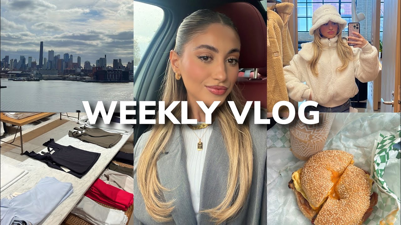 PRODUCTIVE WEEKLY VLOG ❥ working out, shopping, bts content creation, dinners in nyc