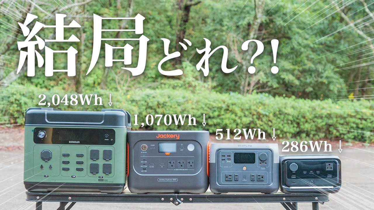 容量別!!ポータブル電源結局どのサイズ選べばいいの?!