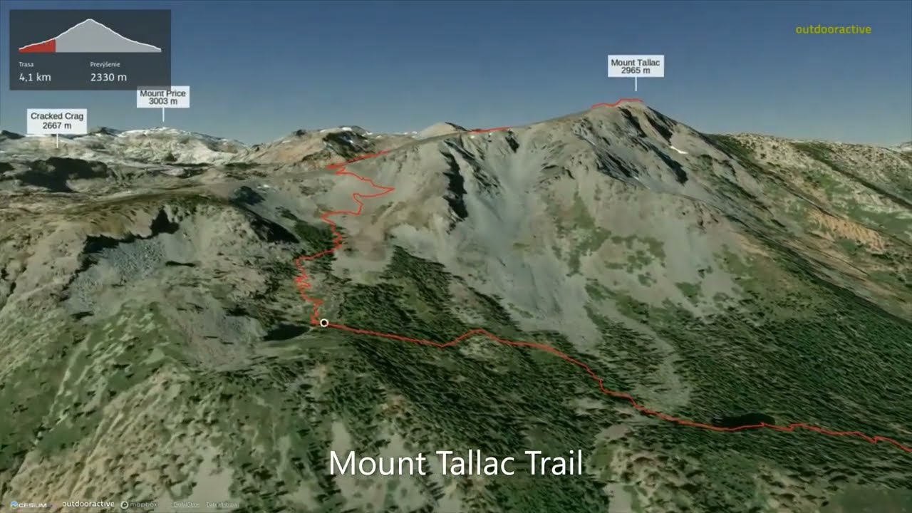Mount Tallac Trail ∆ hiking trails ∆ 3d-trail.com/usa/