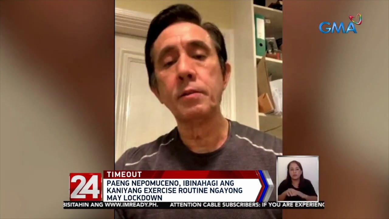 PAENG NEPOMUCENO HOME WORKOUT FEATURED ON GMA 24ORAS NEWS TV DURING PANDEMIC LOCKDOWN 2020