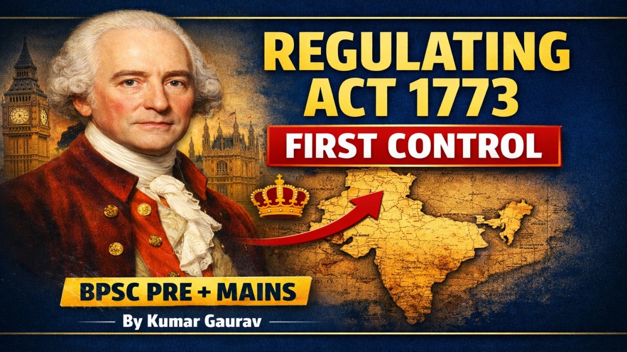 Regulating Act 1773 – First Control Over East India Company | BPSC Pre + Mains | By Kumar Gaurav