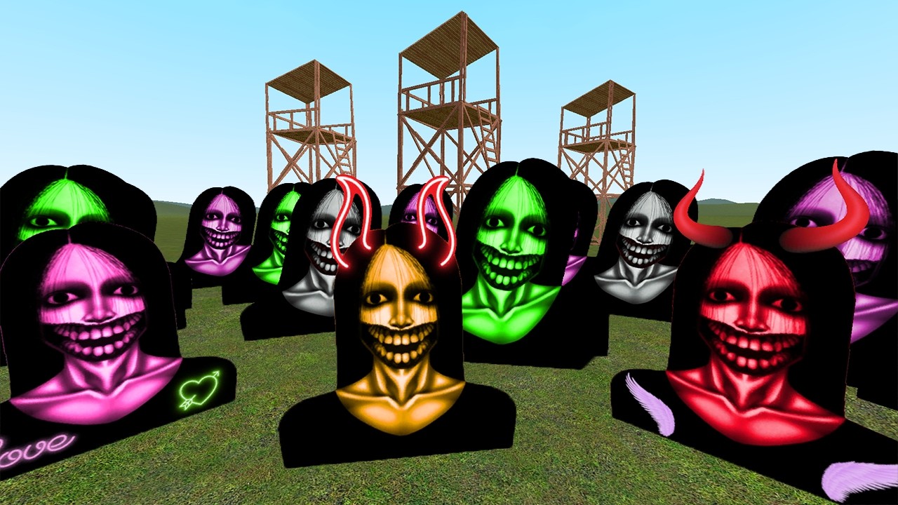 Kuchisake Onna Family Vs Towers In Garry's Mod Part 5 | Gmod Towz
