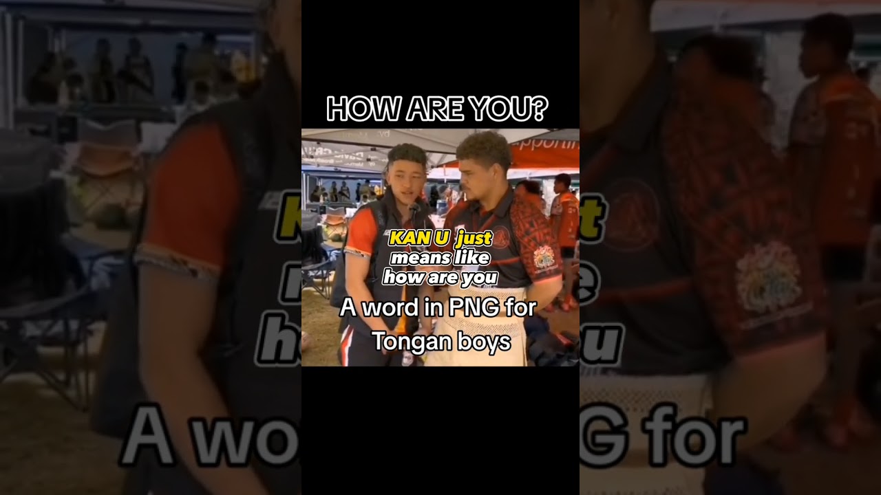 Tonga Boy Learns how to say How Are You In Pidgin