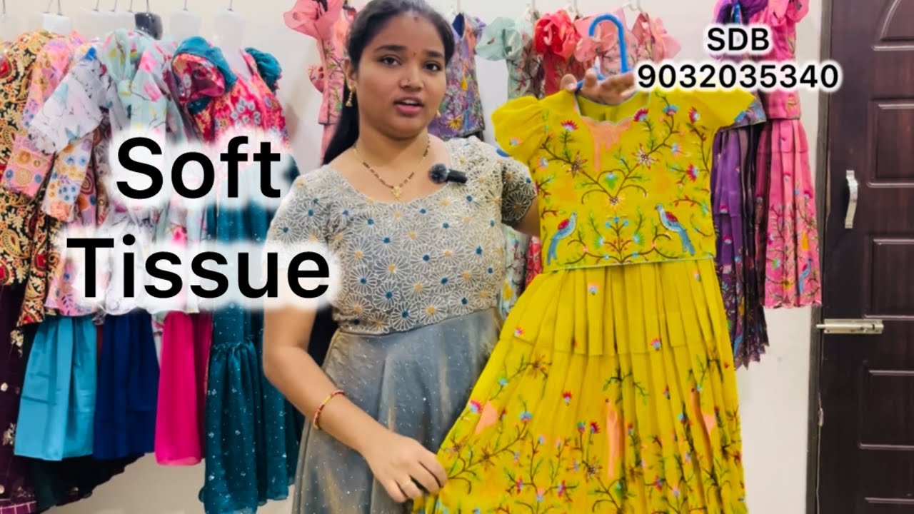 Soft Tissue embroidery work dresses 
