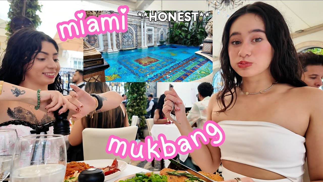 Versace Mansion brutally HONEST mukbang from 2 moody girls in Miami