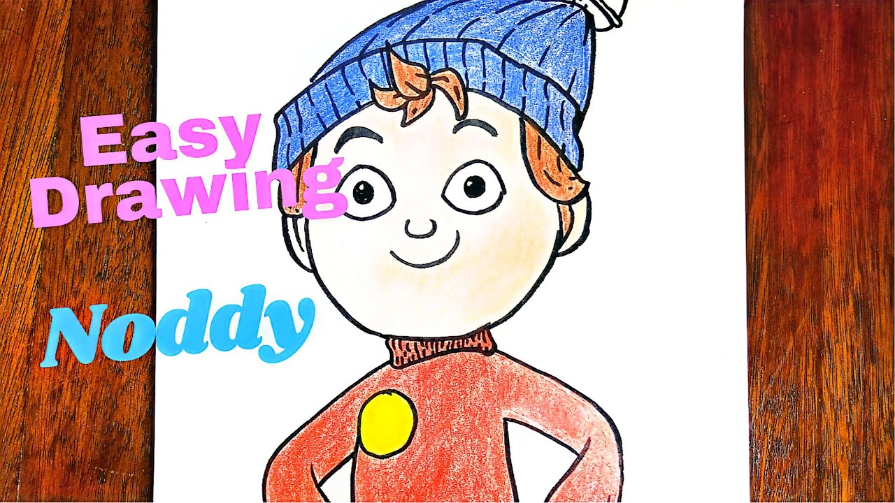 How to Draw Noddy Cartoon Character | Step by Step