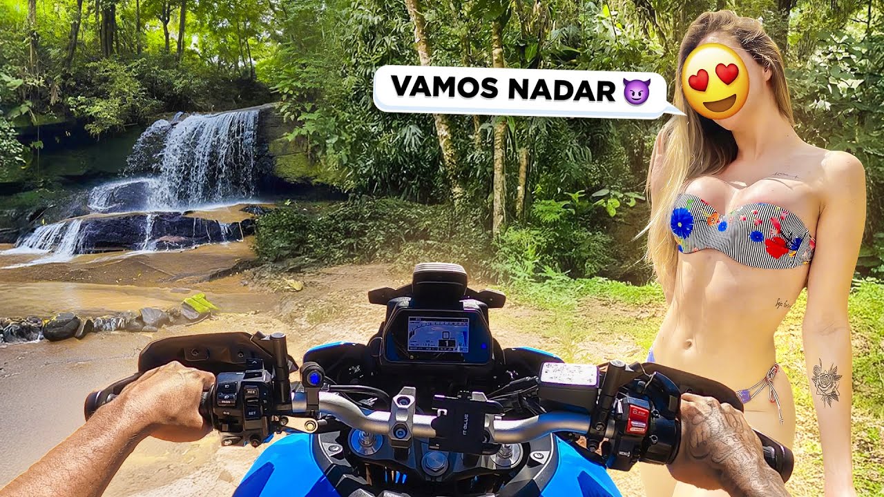 LEVEI A LOIRINHA DO JOB PRA CACHOEIRA DE TRACER 900 😈 *Cachoeira Privada 🔥*