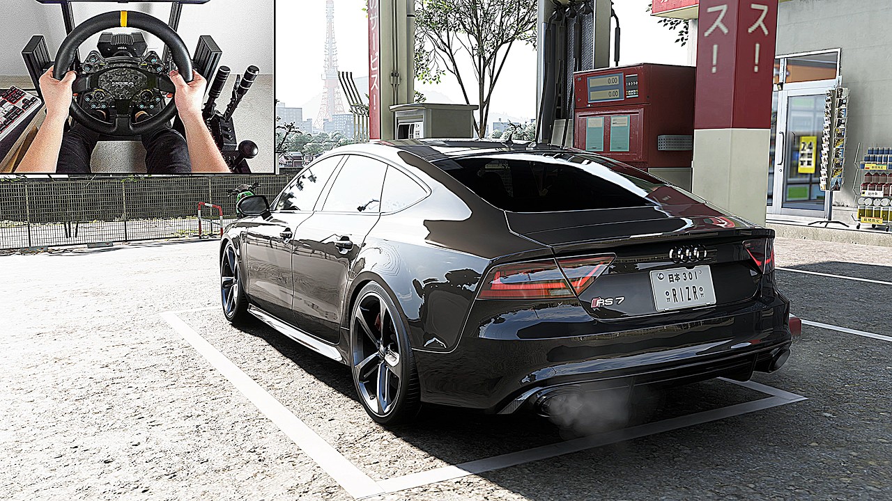 Audi RS7 Sportback - Forza Horizon 6 | Steering Wheel Gameplay