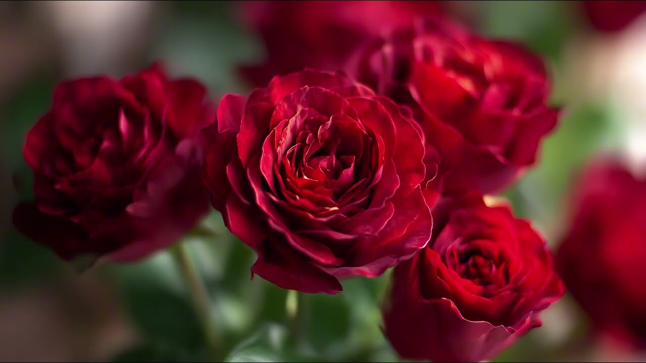 Valentine’s Day Red Roses TV Frame Art | Romantic Floral Background