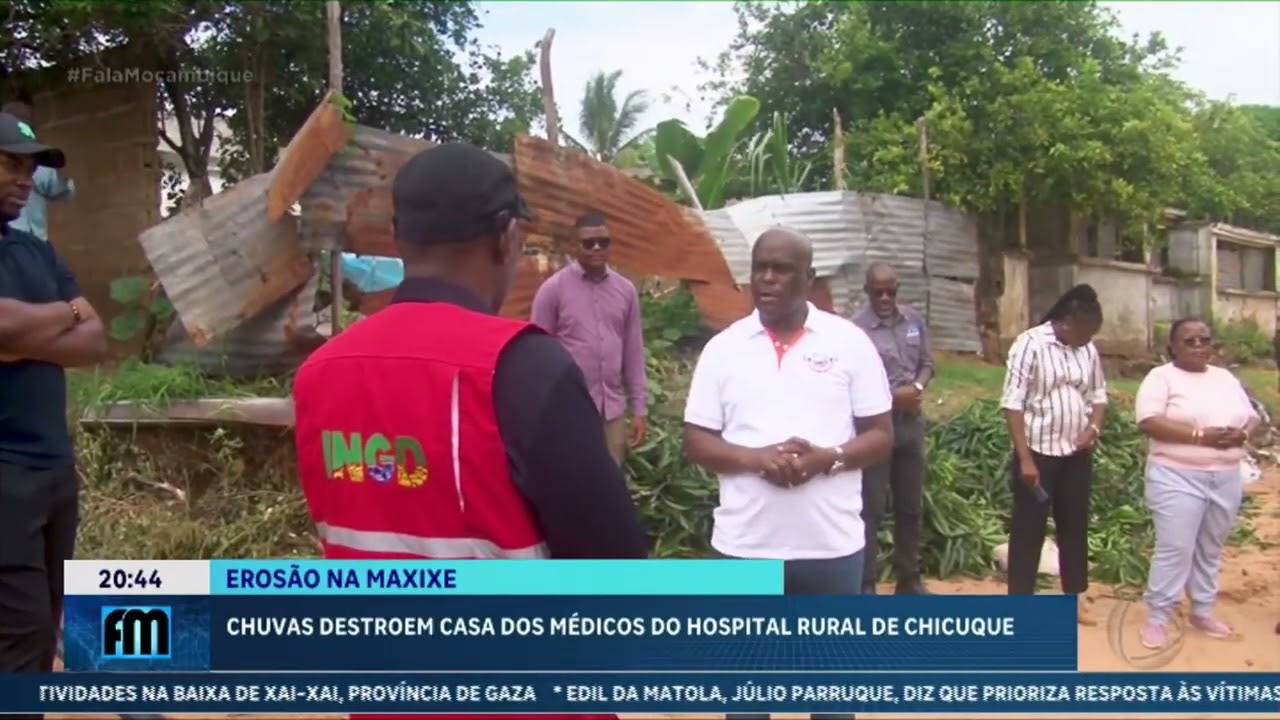 Em Inhambane: Chuvas destroem casa dos Médicos do Hospital Rural de Chicuque