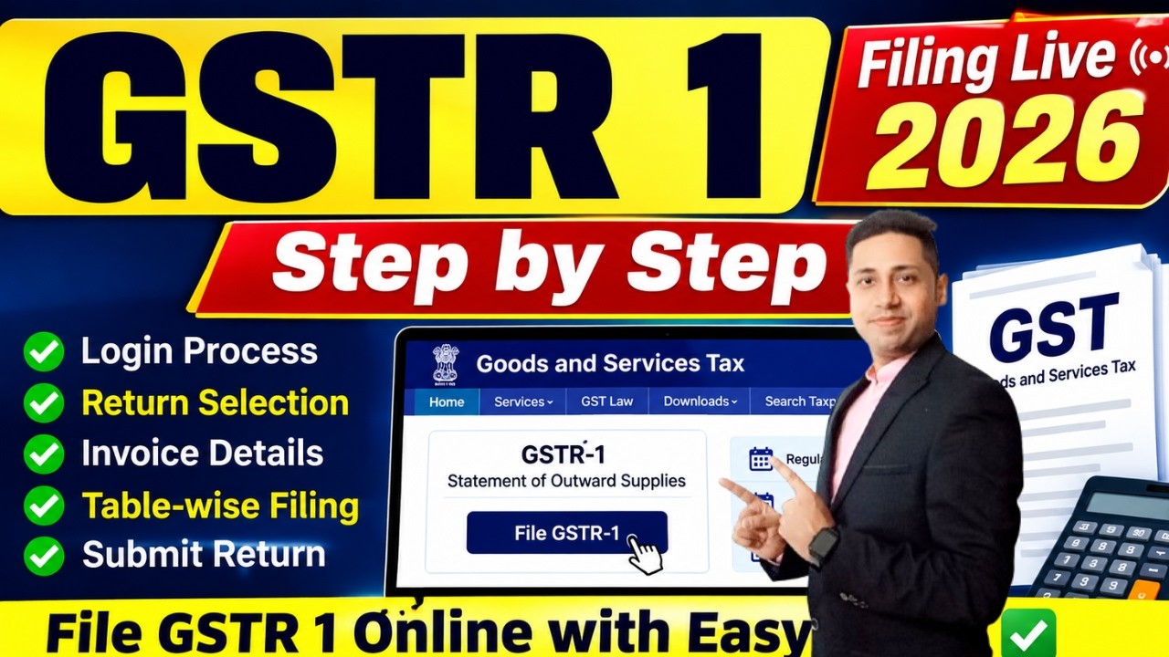 GSTR 1 Filing Live 2026 | GSTR-1 Step by Step Online Filing | GSTR 1 Return Filing Complete Process